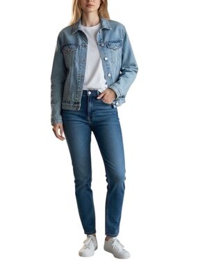 H&M Classic Denim Trucker Jacket Cotton Women's Size Small Light wash